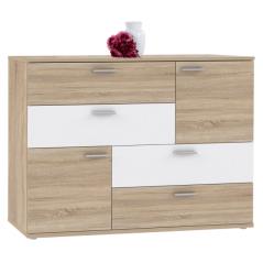 ΣΥΡΤΑΡΙΕΡΑ KOA HM8800 ΜΕ 4 ΣΥΡΤΑΡΙΑ & 2 ΝΤΟΥΛΑΠΙΑ SONAMA ΛΕΥΚΟ 124,9x41,3x95,9 εκ.