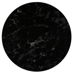 HPL (High Pressure Laminated) Επιφάνεια Τραπεζιού Απόχρωση Black Marble Φ70cm/12mm