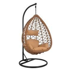 ΚΡΕΜΑΣΤΗ ΠΟΛΥΘΡΟΝΑ ΦΩΛΙΑ CATALINA HM5677.01 ΜΕ ΜΠΕΖ WICKER και ΜΑΞΙΛΑΡΙΑ Φ95Χ195Υ εκ.