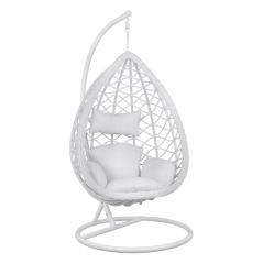 ΚΡΕΜΑΣΤΗ ΠΟΛΥΘΡΟΝΑ ΦΩΛΙΑ CATALINA HM5677.02 ΜΕ ΛΕΥΚΟ WICKER και ΜΑΞΙΛΑΡΙΑ Φ105Χ195Υ εκ.