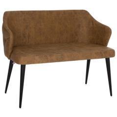 ΚΑΝΑΠΕΣ 2-ΘΕΣΙΟΣ ΕΠΑΓΓΕΛ. CARLOS HM9273.19 ΧΡΥΣΟ Τ.NUBUCK-ΞΥΛΙΝΑ ΠΟΔΙΑ 119x60x84Υεκ.