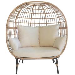 ΠΟΛΥΘΡΟΝΑ MIAMI 2 ΑΤΟΜΩΝ ΤΥΠΟΥ ΦΩΛΙΑ RATTAN 131X94X154Yεκ.HM5870.01