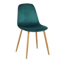 Καρέκλα AUDUBON Πράσινο/Χρυσό Ύφασμα/Ξύλο 44x52x85cm