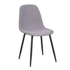 Καρέκλα TOUKAN Γκρι/Μαύρο Ύφασμα/Ξύλο 44x52x85cm