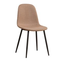 Καρέκλα TOUKAN Μπεζ Ύφασμα/Μέταλλο/Ξύλο 44x52x85cm