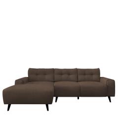 Καναπές Γωνιακός Αριστερή Γωνία BRIGGS Καφέ 255x175x82cm