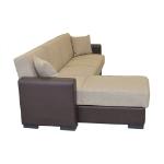 Καναπές Κρεβάτι Γωνιακός JOSE Μπεζ/Καφέ PU 270x165x84cm