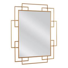 Καθρέπτης Τοίχου ARROCH Χρυσό Μέταλλο/Γυαλί 90x1.5x70cm