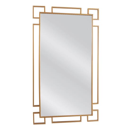 Καθρέπτης Τοίχου BELDIR Χρυσό Μέταλλο/Γυαλί 100x1.5x55cm