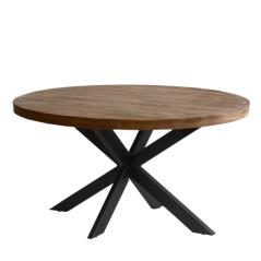 Τραπέζι Τραπεζαρίας MELUN Φυσικό/Μαύρο Ξύλο/Μέταλλο 160x90x76cm