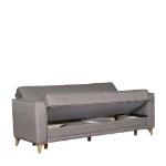 Καναπές Κρεβάτι Τριθέσιος GERARDO Καφέ 210x68x95cm