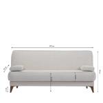 Καναπές Κρεβάτι Τριθέσιος LEO Ανοιχτό Γκρι 195x82x90cm