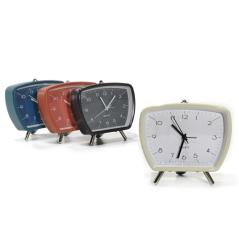 Ρολόι Ξυπνητήρι Μέταλλο/Πλαστικό 14.6x6.6x14.1cm Σε Διάφορα Χρώματα