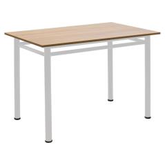 Τραπέζι PWF-0644 pakoworld δρυς-πόδι λευκό 100x60x77εκ