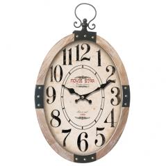 Ρολόι Τοίχου Ξύλο/Μέταλλο 43.5x71.5x6.5cm