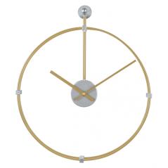 Ρολόι Τοίχου Χρυσό Μέταλλο 54x47x6cm