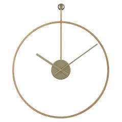Ρολόι Τοίχου Χρυσό Μέταλλο 45.5x54.5x3.5cm
