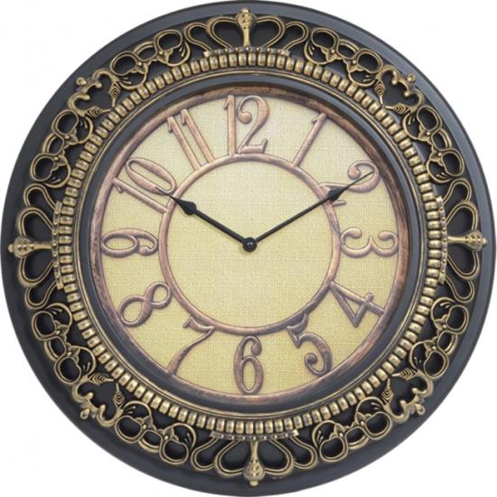 Ρολόι Τοίχου Χρυσό Πλαστικό Φ45.5cm
