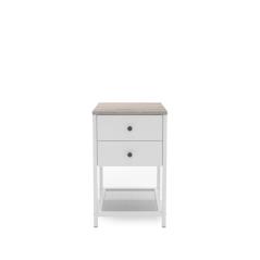 Κομοδίνο LENON MAXI Sonoma/Λευκό Μελαμίνη/Μέταλλο 40.2x38x65cm