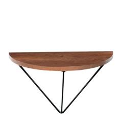 Ράφι Τοίχου VALENTIA Μαύρο/Καρυδί MDF/Μέταλλο 32x16x18cm
