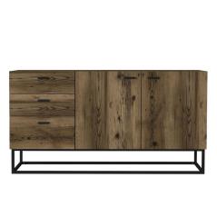 Μπουφές Mykonos Με 3 Συρτάρια Και 2 Πόρτες Καφέ 150x37x80cm