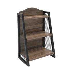 Ράφι T-Rack Καρυδί/Μαύρο Μελαμίνη/Μέταλλο 36x23x58cm