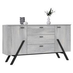 ΜΠΟΥΦΕΣ ΜΕΛΑΜΙΝΗΣ OTTO HM8813 ΣΤΑΧΤΙ ΜΑΥΡΟ 159x39x65 εκ.