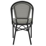 Καρέκλα κήπου Paris pakoworld αλουμίνιο μαύρο-textilene ασπρόμαυρο