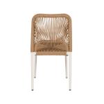 Καρέκλα Κήπου TINKISSO Λευκό/Φυσικό Αλουμίνιο/Rattan 45x63x82cm
