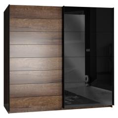 ΝΤΟΥΛΑΠΑ ΣΥΡΟΜΕΝΗ 2ΦΥΛΛΗ ROLAN HM8804 ΚΑΡΥΔΙ GLOSSY ΜΑΥΡΟ 220,1x61,2x209,7 εκ.