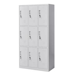 Φοριαμός 9 Θέσεων EARNUR Ανοιχτό Γκρι Μέταλλο 185x90x45cm