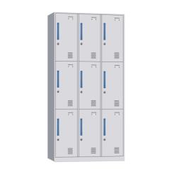 Φοριαμός 9 Θέσεων ELDAR Ανοιχτό Γκρι Μέταλλο 185x90x45cm