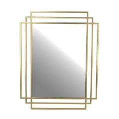 Καθρέπτης με χρυσή μεταλλική κορνίζα, 77x97cm Μ:77cm Π:2.5cm Υ:97cm