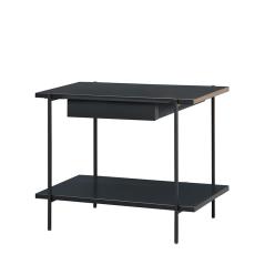 Side table-κομοδίνο με 1ράφι και συρτάρι.μαύρο 59x42x50cm Μ:59cm Π:42cm Υ:50cm