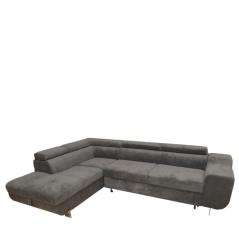 Καναπές Κρεβάτι Γωνιακός CASABLANCA Σκούρο Γκρι 280x203x78-93cm