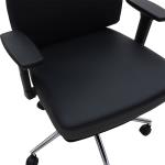 Καρέκλα γραφείου διευθυντή Sandy Premium pakoworld με PU χρώμα μαύρο