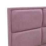 Κρεβάτι διπλό Blair pakoworld ύφασμα ροζ 160x200εκ