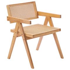 Πολυθρόνα Avani pakoworld pe rattan φυσικό 61,5x65x80,5εκ