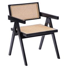 Πολυθρόνα Avani pakoworld pe rattan μαύρο 61,5x65x80,5εκ