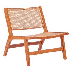 Καρέκλα Merritt pakoworld pe rattan καρυδί 66x72x72εκ