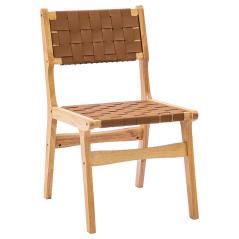 Καρέκλα Ridley pakoworld ξύλο-pu φυσικό 48,5x61x87εκ