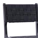 Καρέκλα Ridley pakoworld ξύλο-pu μαύρο 48,5x61x87εκ