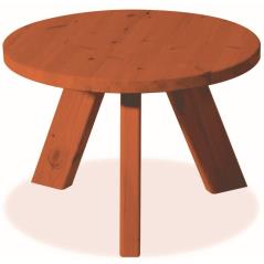 Ξύλινο Στρογγυλό Τραπέζι Απο Ξύλο Πέυκου 60 x 73(h)cm