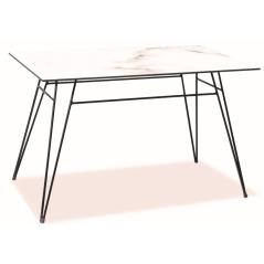 Παραλληλόγραμμο Μεταλλικό Τραπέζι Με Επιφάνεια Compact Hpl Γκρί 140 x 78 x 75(h)cm