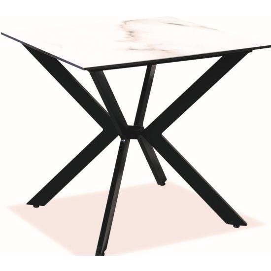 Τετράγωνο Μεταλλικό Τραπέζι Με Επιφάνεια Compact Hpl Γκρί 68 x 68 x 75(h)cm