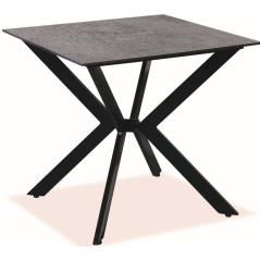 Τετράγωνο Μεταλλικό Τραπέζι Με Επιφάνεια Compact Hpl Γκρί 78 x 78 x 75(h)cm