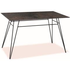 Παραλληλόγραμμο Μεταλλικό Τραπέζι Με Επιφάνεια Compact Hpl Σκουριά 160 x 90 x 75(h)cm