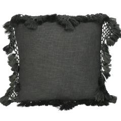 Μαξιλάρι μακραμέ σκ.γκρι, 45x45cm
