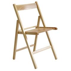 EXTRA Βοηθητική Καρέκλα Πτυσσόμενη, Ξύλο Οξιά Απόχρωση Φυσικό 43x49x79cm