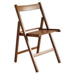 EXTRA Βοηθητική Καρέκλα Πτυσσόμενη, Ξύλο Οξιά Απόχρωση Καρυδί 43x49x79cm